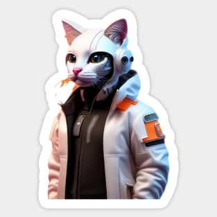 Cyberpunk Cat Sticker